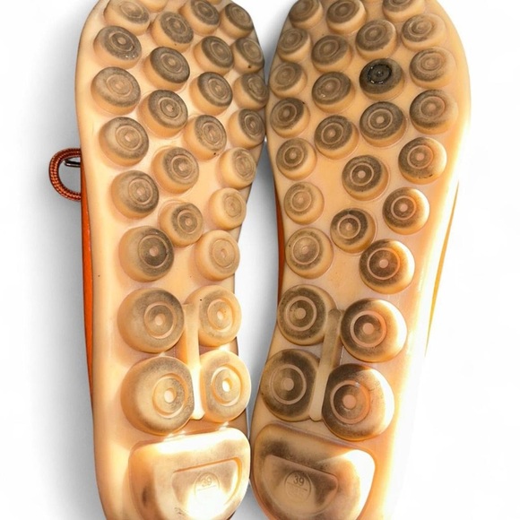 Bright Orange Leather Slip-On Moccasins - Picture 4 of 4